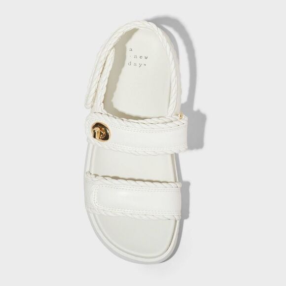 A New Day - Women's Tilly Platform Footbed Sandals - A New Day Off-White - Picture 3 of 4